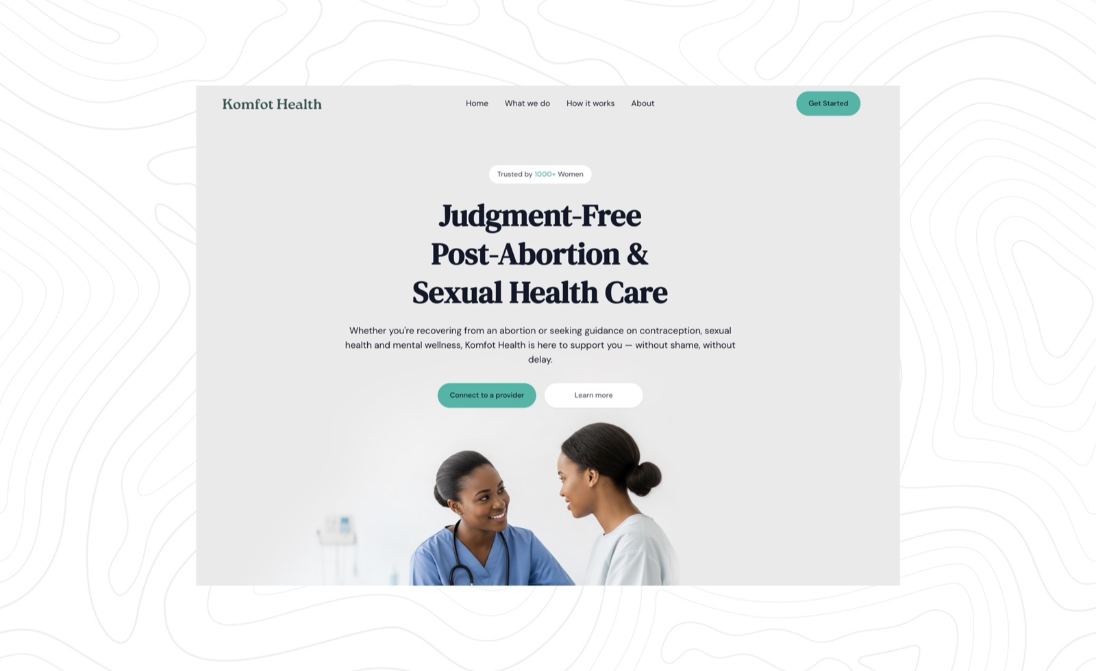 Komfot Health website screenshot